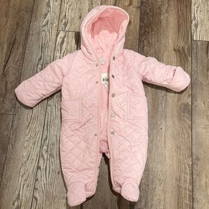 Ralph Lauren Pink Quilted Baby Footie